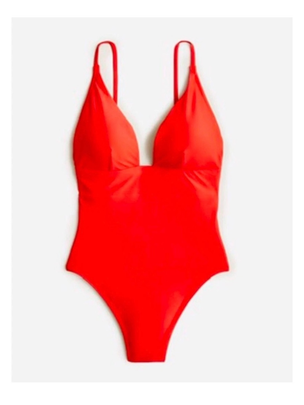 NWT J. Crew Plunge One-Piece Swimsuit, Bright Cerise, Size 10
